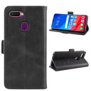 For OPPO F9 / F9 Pro / Realme 2 Pro / A7X Dual-side Magnetic Buckle Horizontal Flip Leather Case with Holder & Card Slots & Wallet & Photo Frame(Black)