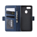 For OPPO F9 / F9 Pro / Realme 2 Pro / A7X Dual-side Magnetic Buckle Horizontal Flip Leather Case with Holder & Card Slots & Wallet & Photo Frame(Blue)