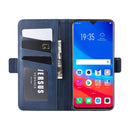 For OPPO F9 / F9 Pro / Realme 2 Pro / A7X Dual-side Magnetic Buckle Horizontal Flip Leather Case with Holder & Card Slots & Wallet & Photo Frame(Blue)