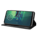For Motorola Moto G8 Plus Magnetic Buckle Retro Crazy Horse Texture Horizontal Flip Leather Case with Holder & Card Slots & Photo Frame(Black)