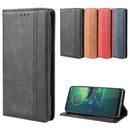 For Motorola Moto G8 Plus Magnetic Buckle Retro Crazy Horse Texture Horizontal Flip Leather Case with Holder & Card Slots & Photo Frame(Brown)