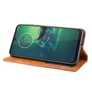 For Motorola Moto G8 Plus Magnetic Buckle Retro Crazy Horse Texture Horizontal Flip Leather Case with Holder & Card Slots & Photo Frame(Brown)