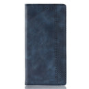 For Motorola Moto G8 Plus Magnetic Buckle Retro Crazy Horse Texture Horizontal Flip Leather Case with Holder & Card Slots & Photo Frame(Blue)