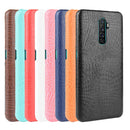 For OPPO Realme X2 Pro / Reno Ace Shockproof Crocodile Texture PC + PU Case(White)