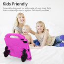 For iPad 10.2 EVA Flat Anti Falling Protective Shell with Thumb Bracket(Rose Pink)