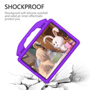 For iPad 10.2 EVA Flat Anti Falling Protective Shell with Thumb Bracket(Purple)