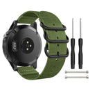 For Garmin Fenix 3 / 5X Universal 26MM Three-ring Nylon Watch Band(Army Green)