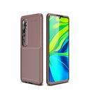 For Xiaomi Mi CC9 Pro / Note 10 Beetle Series Carbon Fiber Texture Shockproof TPU Case(Brown)