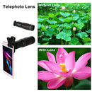 DSDZ-18XWYJ Cell Phone Lens Universal 18X Optical Zoom Lens Manual Telescope Lens with Clamp