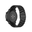 Suitable For Samsung Gear S2 Sport / Galaxy Watch Active 2 20mm Butterfly Buckle 3-Beads Stainless Steel Metal Watch Band (black)
