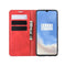 For OnePlus 7T Retro-skin Business Magnetic Suction Leather Case with Purse-Bracket-Chuck(Red)