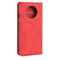 For OnePlus 7T Retro-skin Business Magnetic Suction Leather Case with Purse-Bracket-Chuck(Red)