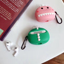 For Apple AirPods Pro Love Dinosaur Head Bluetooth Headphone Protective Case(Green)