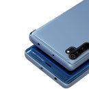 For Xiaomi Note 10 Plated Mirror Horizontal Flip Leather Cover with Stand Mobile Phone Holster(Rose Gold)