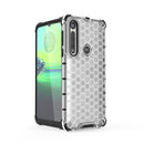 For Motorola Moto G8 Play Shockproof Honeycomb PC + TPU Case(White)