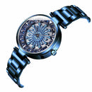 SANDA 1017 Lady Watch All Over The Sky Star 360 Degree Rotating Watch Diamond Steel Band Women Watch(Blue)