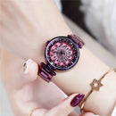 SANDA 1017 Lady Watch All Over The Sky Star 360 Degree Rotating Watch Diamond Steel Band Women Watch(Purple)