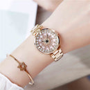 SANDA 1017 Lady Watch All Over The Sky Star 360 Degree Rotating Watch Diamond Steel Band Women Watch(Purple)