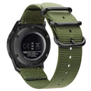 For Samsung Galaxy Watch Active 2 20mm / Gear S3 Nylon Three-ring Watch Band(Army Green)