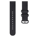 For Samsung Galaxy Watch Active 2 20mm / Gear S3 Nylon Three-ring Watch Band(Black)