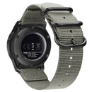 For Samsung Galaxy Watch Active 2 20mm / Gear S3 Nylon Three-ring Watch Band(Gray)