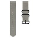 For Samsung Galaxy Watch Active 2 20mm / Gear S3 Nylon Three-ring Watch Band(Gray)