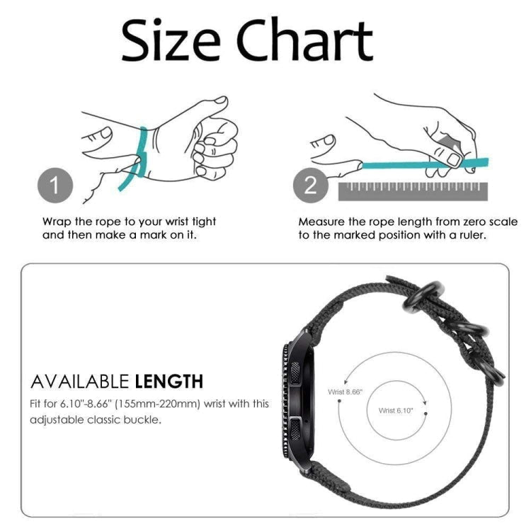For Samsung Galaxy Watch Active 2 20mm / Gear S3 Nylon Three-ring Watch Band(Orange)