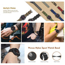 For Samsung Galaxy Watch Active 2 20mm / Gear S3 Nylon Three-ring Watch Band(Mazarine)