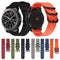 For Samsung Galaxy Watch Active 2 20mm / Gear S3 Nylon Three-ring Watch Band(Orange)