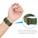 For Samsung Galaxy Watch Active 2 18mm / Gear S3 Nylon Three-ring Watch Band(Army Green)