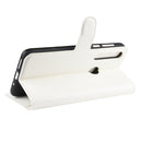 For Motorola Moto G8 Plus Litchi Texture Horizontal Flip Protective Case with Holder & Card Slots & Wallet(White)