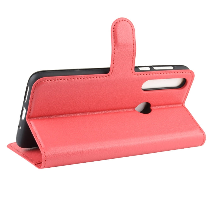 For Motorola Moto G8 Plus Litchi Texture Horizontal Flip Protective Case with Holder & Card Slots & Wallet(Red)