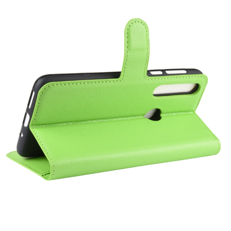 For Motorola Moto G8 Plus Litchi Texture Horizontal Flip Protective Case with Holder & Card Slots & Wallet(Green)