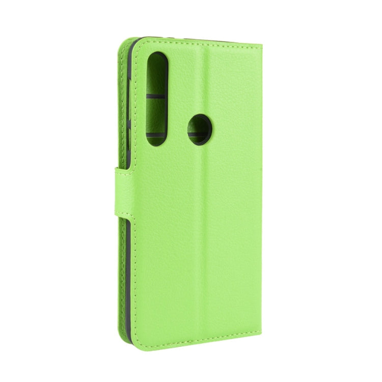 For Motorola Moto G8 Plus Litchi Texture Horizontal Flip Protective Case with Holder & Card Slots & Wallet(Green)