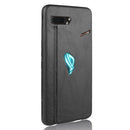 For Asus ROG Phone II ZS660KL Shockproof Sewing Cow Pattern Skin PC + PU + TPU Case(Black)