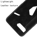 For Asus ROG Phone II ZS660KL Shockproof Sewing Cow Pattern Skin PC + PU + TPU Case(Black)