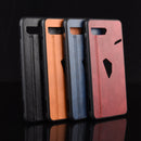 For Asus ROG Phone II ZS660KL Shockproof Sewing Cow Pattern Skin PC + PU + TPU Case(Black)
