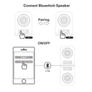 BT628 10W Portable TWS Transparent Bluetooth Speakers With Magnetic Connectable Base Outdoor Stereo Bass Subwoofer(Black)