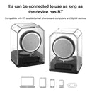 BT628 10W Portable TWS Transparent Bluetooth Speakers With Magnetic Connectable Base Outdoor Stereo Bass Subwoofer(Black)