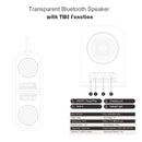 BT628 10W Portable TWS Transparent Bluetooth Speakers With Magnetic Connectable Base Outdoor Stereo Bass Subwoofer(Black)