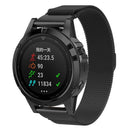 For Garmin Fenix 5X Milan Metal Stainless Steel Metal Watch Band, Size:26MM(Black)