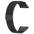 For Garmin Fenix 5X Milan Metal Stainless Steel Metal Watch Band, Size:26MM(Black)