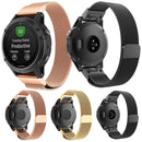For Garmin Fenix 5X Milan Metal Stainless Steel Metal Watch Band, Size:26MM(Black)