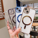 For iPhone 12 Pro Max 6D Plated Magsafe Phone Case(Silver)