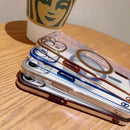 For iPhone 12 Pro Max 6D Plated Magsafe Phone Case(Silver)