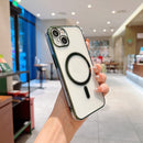 For iPhone 12 Pro Max 6D Plated Magsafe Phone Case(Silver)