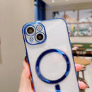 For iPhone 12 Pro Max 6D Plated Magsafe Phone Case(Silver)