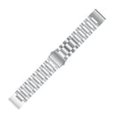 For Garmin Fenix 5 Three-Bead Stainless Steel Metal Watch Bandï¼ˆSilverï¼‰, Size:22MM
