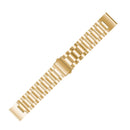 For Garmin Fenix 5X Three-Bead Stainless Steel Metal Watch Band, Size:26MM(Golden)