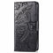For LG K50S Butterfly Love Flower Embossed Horizontal Flip Leather Case with Bracket / Card Slot / Wallet / Lanyard(Black)